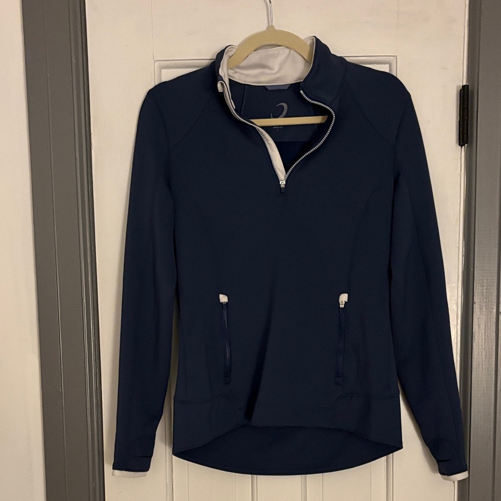 Navy Blue Women's athletic cozy quarter zip